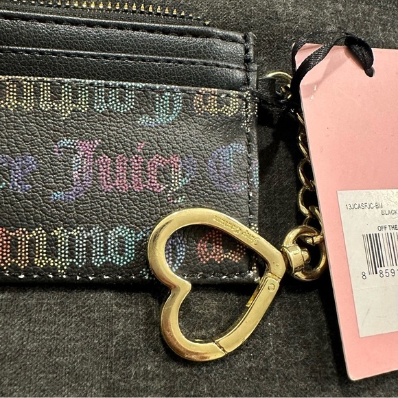 NWT Juicy Couture Women’s Black Multi Off the Chain CC Coin and Card Case - Picture 7 of 7